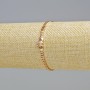 Xuping Bracelet Gold Plated 18K with White Crystals, 3.8 mm thick, length 16 cm