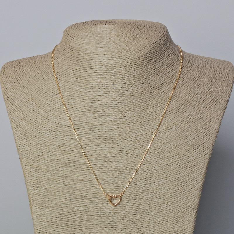 Xuping Chain with 18K Gold Plating, 1mm thick, with Heart Pendant, diameter 10x11mm±, length 48-53cm±