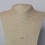 Xuping Chain with 18K Gold Plating, 1mm thick, with Heart Pendant, diameter 10x11mm±, length 48-53cm±