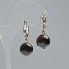 Garnet Earrings with natural stone, smooth balls, diameter 12.5mm±, length 30mm± with English clasp
