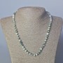 Moss Agate Necklace natural stone smooth bead, 6mm diameter, length 45-49cm