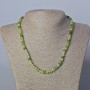 Jadeite Necklace Kanadian natural stone washer with beads, diameter 6×3 mm±, length 45-47 cm±