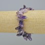 Amethyst and Charoit Natural Stone Bead Bracelet "needle", 18x4 mm ± (stretch), length 18 cm+