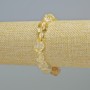 Bracelet Citrine Natural Stone Faceted, diameter 10x12mm± (stretch), length 18cm+