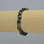 Bracelet Sunstone Obsidian Natural Stone Faceted, diameter 8x10mm± (stretch), length 18cm+