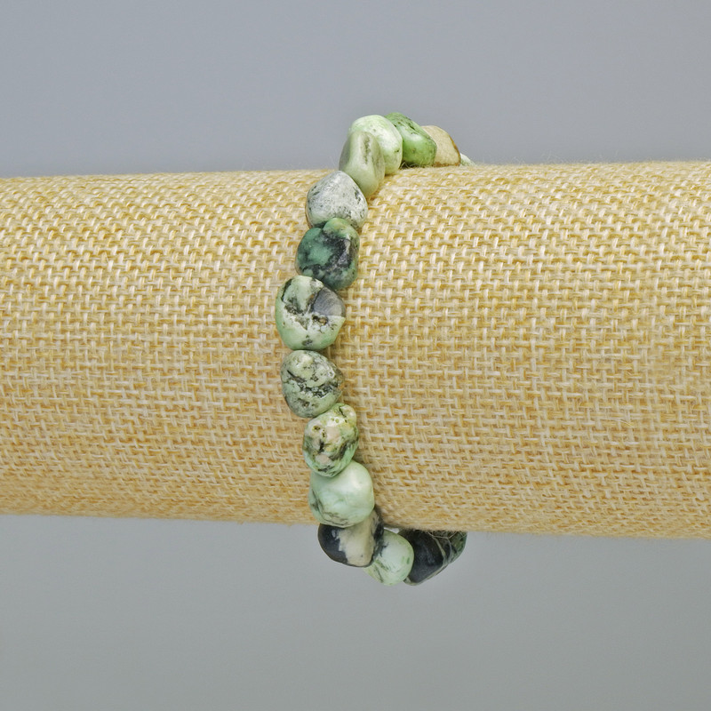 Bracelet Wildite natural stone faceted, diameter 10mm±, stretch, length 18cm+