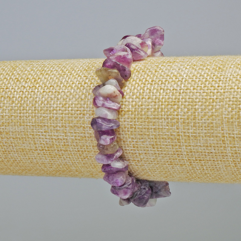 Phosphosiderite Bracelet natural stone chip, diameter 11×3mm± (stretch), length 18cm+