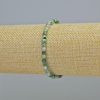 Emerald Bracelet with Natural Gemstone, Faceted Cube, 4mm±, Stretch, 18cm+