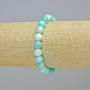 Amazonite Bracelet (artificial) smooth bead, 8mm± diameter (stretch), length 18cm+