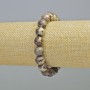 Jasper Picasso Bracelet Natural Stone Smooth Bead, 10mm± Diameter (stretch), length 18cm+