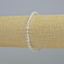 Bracelet Mountain Crystal natural stone faceted cube diamond, diameter 4.5mm+- (stretch), length 18cm+
