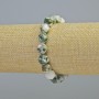 Bracelet Mossy Agate natural stone faceted bead, diameter 10mm± (stretch), length 18cm+