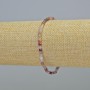 Tourmaline Bracelet, natural gemstone, faceted cube, 3mm± diameter, stretch, length 18cm+