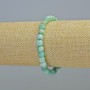 Amazonite Bracelet Natural Stone Faceted Cube Beads, 6mm diameter ± (stretch), length 18cm+