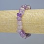 Amethyst Bracelet natural stone faceted beads, 10.5x8mm+- (stretch), length 18cm+