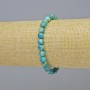 Bracelet Blue Jasper (synthetic) smooth bead, diameter 6mm± (stretch), length 18cm+