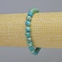 Bracelet Blue Jasper (synthetic) smooth ball, diameter 8mm± (stretch), length 18cm+