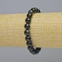 Bracelet Hawk's Eye Natural Stone Smooth Bead, 8.5mm± (stretch), 18cm±