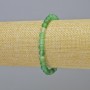 Bracelet Green Agate Matte Natural Stone Smooth Bead, diameter 6mm+- (stretch), length 18cm+