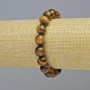 Tiger's Eye Bracelet natural stone smooth beads, diameter 10mm± (stretch), length 18cm+