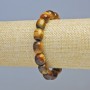 Tiger's Eye Bracelet natural stone bar, 10×12 mm ± (stretch), length 18 cm+