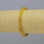 Bracelet Yellow Quartz natural stone smooth bead, diameter 6mm± (stretch), length 18cm+