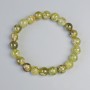 Grossular Bracelet (Green Garnet) Natural Stone Smooth Bead, Ø 8.5mm±, Stretch, 18cm+