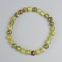 Grossular Bracelet (green Garnet) natural stone faceted beads, diameter 6.5 mm± (stretch), length 18 cm+