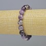 Amethyst Bracelet Natural Stone Smooth Round Bead, diameter 10.5mm± (stretch), length 18cm+
