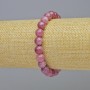 Tourmaline Rubellite Bracelet natural stone smooth bead, diameter 8mm± (stretch), length 18cm+