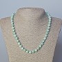 Amazonite Necklace with Natural Faceted Cubes 7mm Diameter, Length 45-49cm