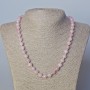 Necklace Pink Quartz (individual) smooth bead, diameter 8mm±, length 45-50cm±