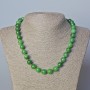 Chrysoprase Necklace Natural Stone Smooth Bead, 10.5mm diameter, length 45-48 cm