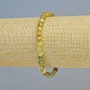 Grossular Bracelet (Green Garnet) Natural Faceted Stone Cube, 5mm± diameter, Stretch, 18cm+