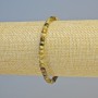 Bracelet Grossular (green Garnet) natural gemstone faceted cube, diameter 5mm± (stretch), length 18cm+