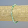 Amazonite Bracelet natural gemstone faceted cube, diameter 4mm± (stretch), length 18cm+