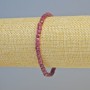 Bracelet Ruby Natural Stone Faceted Cube, 4mm± Diameter, Elastic, 18cm+