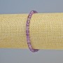 Amethyst Bracelet - natural gemstone, faceted cube, diameter 4.5 mm ± (stretch), length 18 cm+