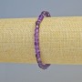 Amethyst Bracelet natural gemstone, faceted cube, diameter 4.5mm± (stretch), length 18cm+