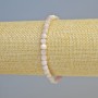 Kunzite Bead Bracelet, natural gemstone, faceted cube, diameter 4–5 mm, stretch, length 18 cm