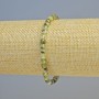 Prehnite Bracelet with Faceted Cube Natural Stone, diameter 4mm±, stretch band, length 18cm+
