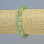 Bracelet, Natural Jade, Faceted stones, diameter 8×10mm± (stretch), length 18cm+