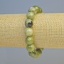 Bracelet Green Opal (artificial acrylic) smooth beads, diameter 12mm± (stretch), length 18cm+