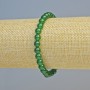 Chrysoprase bracelet, natural stone, smooth round beads, 6mm ± (stretch), length 7.1 inches ±