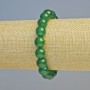 Chrysoprase Bracelet with Natural Stone, Smooth Beads, 10mm +/- diameter, Stretch, 18cm+