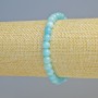 Aquamarine Bracelet (plastic acrylic beads) smooth round beads, diameter 6.5mm± (stretch), length 18cm+