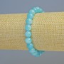 Bracelet Aqua Marine (plastic acrylic) smooth bead, diameter 8.5mm± (stretch), length 18cm+