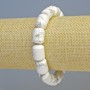 Bracelet Howlite natural stone cylindrical, diameter 10×14mm± (stretch), length 18cm+