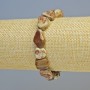 Jasper Picasso Bracelet natural stone tumbled, diameter 10x13mm± (stretch), length 18cm+
