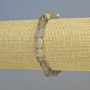 Bracelet Labradorite natural stone faceted beads, diameter 8×9mm±, stretch, length 18cm+